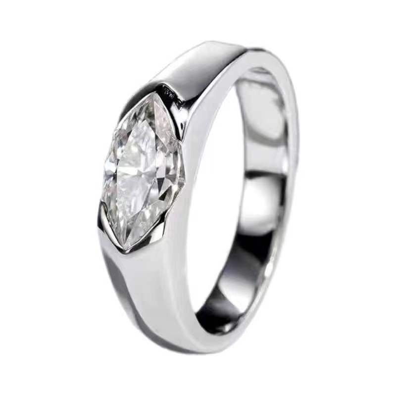 Популярният пръстен „Окото на Хор“ на Douyin, геометричен диамантен пръстен с циркон Normcore за двойки, затворен пръстен, висок външен вид