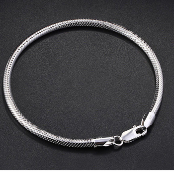 TEMU925 Επιπλατινωμένο με ασήμι, διασυνοριακό ηλεκτρονικό εμπόριο, εκρηκτικό, εξατομικευμένο βραχιόλι με κόκαλο φιδιού, για κορίτσια, βραχιόλι ζευγαριού, ελαφρύ, πολυτελές, εξελιγμένο