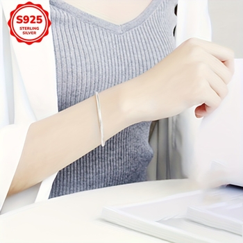 TEMU925 Επιπλατινωμένο με ασήμι, διασυνοριακό ηλεκτρονικό εμπόριο, εκρηκτικό, εξατομικευμένο βραχιόλι με κόκαλο φιδιού, για κορίτσια, βραχιόλι ζευγαριού, ελαφρύ, πολυτελές, εξελιγμένο