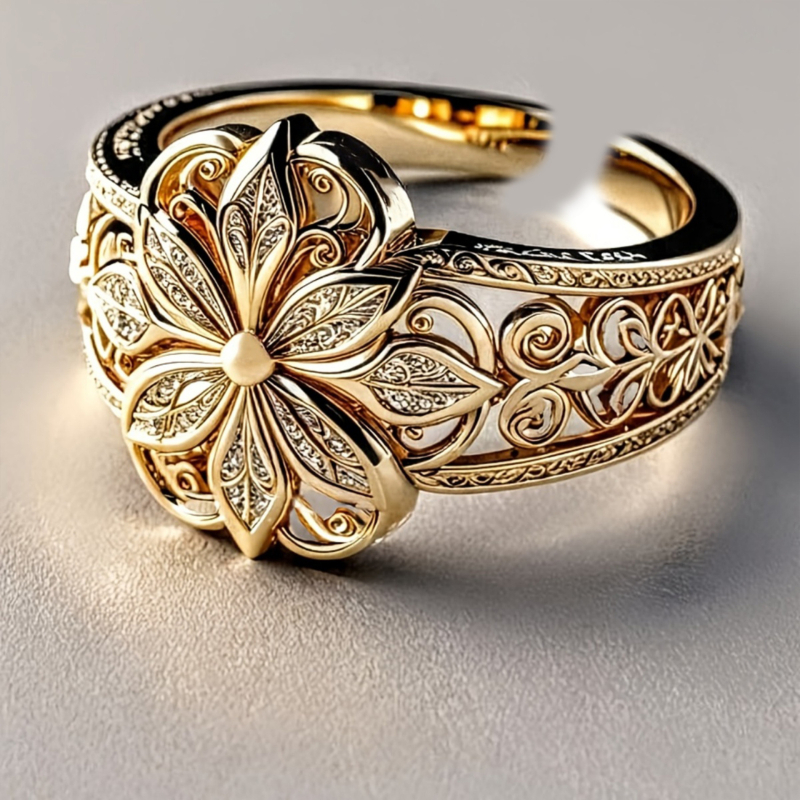 Piiriülene ja populaarne õõneslilleline disain, elegantne ja peen, sobib igapäevaseks kandmiseks ja peoaksessuaarideks, ainulaadse ja stiilse iseloomuga naistele.