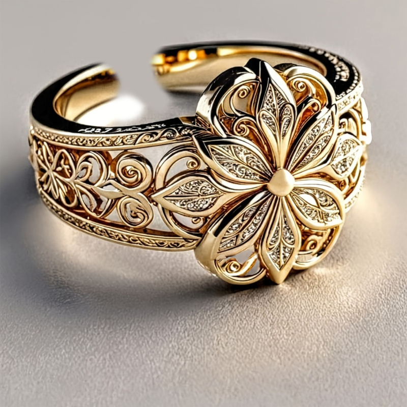 Piiriülene ja populaarne õõneslilleline disain, elegantne ja peen, sobib igapäevaseks kandmiseks ja peoaksessuaarideks, ainulaadse ja stiilse iseloomuga naistele.