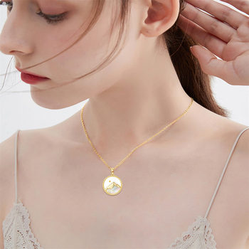 Ευρωπαϊκό και αμερικανικό διασυνοριακό κολιέ Hot Jewelry Explosions Amazon από ανοξείδωτο ατσάλι με σπόρους μουστάρδας Faith για γυναίκες