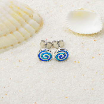 TikTok Amazon legkelendőbb opál spirál örvény fülbevalók aranyos lány fülbevalók opál