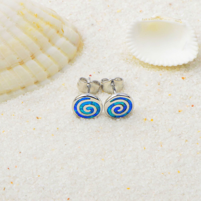 TikTok Amazon legkelendőbb opál spirál örvény fülbevalók aranyos lány fülbevalók opál