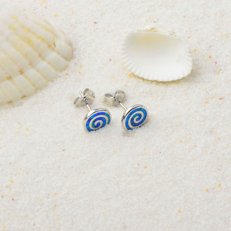 TikTok Amazon legkelendőbb opál spirál örvény fülbevalók aranyos lány fülbevalók opál