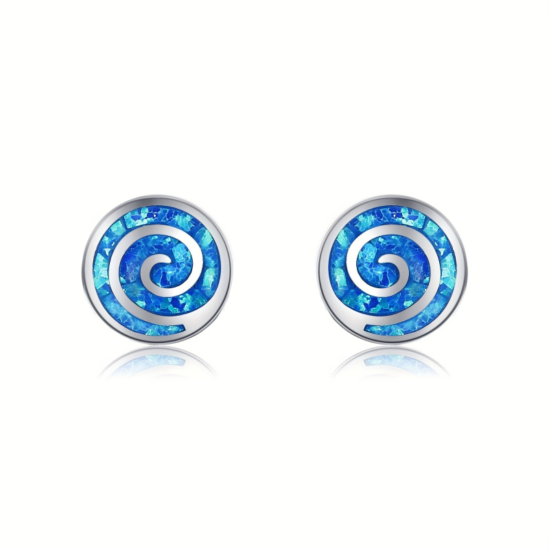 TikTok Amazon legkelendőbb opál spirál örvény fülbevalók aranyos lány fülbevalók opál