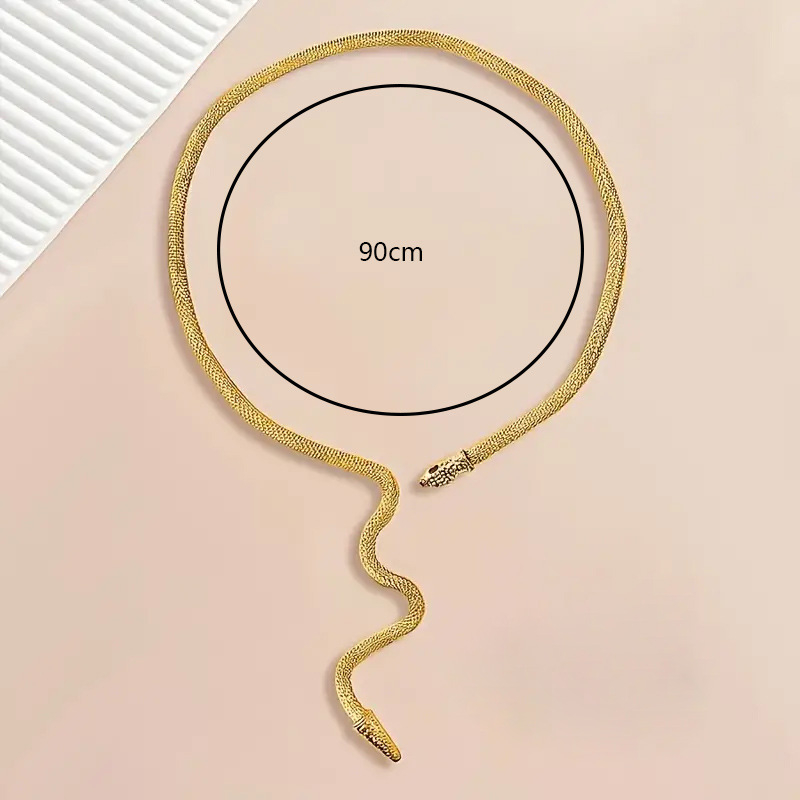 Eiropas un Amerikas Savienoto Valstu pārrobežu pārspīlēta maza metāla čūskas tinuma apkakle, Y formas kaklarota, rokassprādze, kas atbilst regulējamai personības nišai