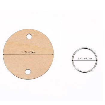 50 τεμάχια μίνι ξύλινη χειροτεχνία με τρύπα και κλιπ δαχτυλιδιού σπιτική χειροτεχνία γάμου και Χριστουγέννων για την ημέρα του Αγίου Βαλεντίνου