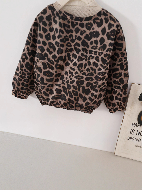 Jesenska nova dječja odjeća za dječake i djevojčice, modna jakna s leopard printom, odgovarajuća boja, patentni zatvarač, kapuljača, džep, europska i američka prekogranična jakna