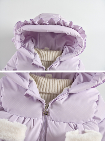 Dječji kaput s pamučnom podstavom, zadebljana flis podstava, novi dječji kaput s pamučnom podstavom, zimski kaput za djevojčice u zapadnjačkom stilu, tople rukavice, slatke