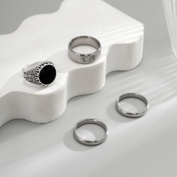 Ευρωπαϊκό και αμερικανικό απλό δαχτυλίδι από ανοξείδωτο ατσάλι, ανδρικό βραχιόλι, υψηλής ποιότητας δαχτυλίδι δείκτη από ανοξείδωτο ατσάλι, ανδρικό βραχιόλι, με στρας και σταγόνα λαδιού, για άνδρες