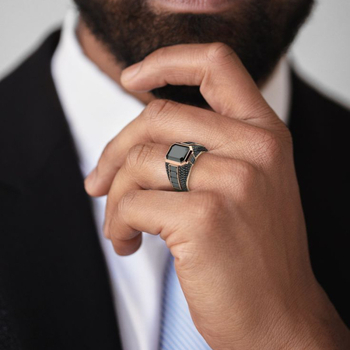 TEMU διασυνοριακή πώληση νέων επιχειρήσεων με ένθετο κράμα ζιργκόν, ευρωπαϊκά και αμερικανικά δαχτυλίδια αρραβώνων για άνδρες, απευθείας πωλήσεις από το εργοστάσιο