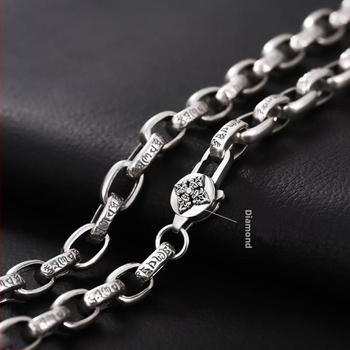 Ανδρικό κολιέ με έξι χαρακτήρες και μάντρα Vajra Pestle, αγκράφα, εξατομικευμένη ρετρό αλυσίδα, μοντέρνα, κυρίαρχα και γενναιόδωρα κοσμήματα