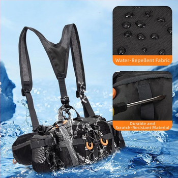 G2C [Πολυστρωματικό διαχωριστικό] Νέα τσάντα μέσης ώμου για ορειβασία, εξαιρετικά λεπτή, ανθεκτική, αδιάβροχη και πολυλειτουργική για κάμπινγκ