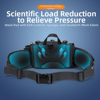 G2C [Πολυστρωματικό διαχωριστικό] Νέα τσάντα μέσης ώμου για ορειβασία, εξαιρετικά λεπτή, ανθεκτική, αδιάβροχη και πολυλειτουργική για κάμπινγκ