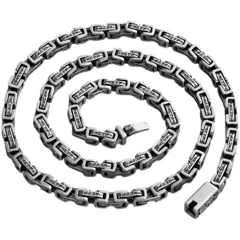 Pánsky módny štýlový štvorcový prsteň s dračím vzorom, štvorcový prsteň s mantrou, módny retro štýl v štýle K.