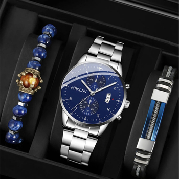 2025 διασυνοριακό νέο ψηφιακό χαραγμένο εορταστικό βραχιόλι με στρογγυλό δείκτη δύο ματιών για άνδρες με στρογγυλό καντράν