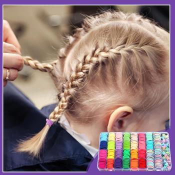 36 grotelių vaikiška plaukų juosta, smailios šukos, plaukų adatų rinkinys, saldainių spalvos rankšluosčio žiedas dėžutėje, mergaičių plaukų neplėšianti gumytė