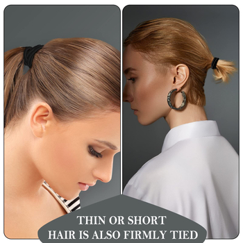 Moteriška elastinė plaukų juosta su kuodu, fiksuota galvute, elastinė juosta, ilgi plaukai, trumpi plaukai, darbiniai, sportiniai, atraminiai, plaukų žiedai