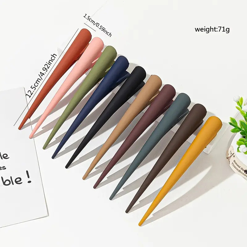 Jednobojna matirana kopča za kosu s pačjim kljunom, dodaci za kosu, jednostavne kopče za šiške, elegantne kopče sa strane, izdržljive ukosnice, 10 komada/set, pokrivala za glavu