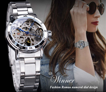 Uus võitja Euroopa ja Ameerika stiilis naiste mood vabaaja õõnes mehaanilise liikumisega käsitsi mehaaniline käekell