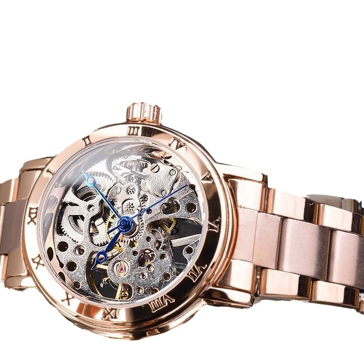 Jauns uzvarētājs Eiropas un Amerikas stila sieviešu modes ikdienas doba mehāniskā mehānisma manuālais mehāniskais pulkstenis