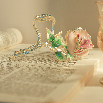 Γυναικεία φουρκέτα με τριαντάφυλλο Super Fairy, κομψό κλιπ μαλλιών για το πίσω μέρος του κεφαλιού, εξαιρετικό κλιπ καρχαρία κινέζικου στιλ, νέα καλύμματα κεφαλής