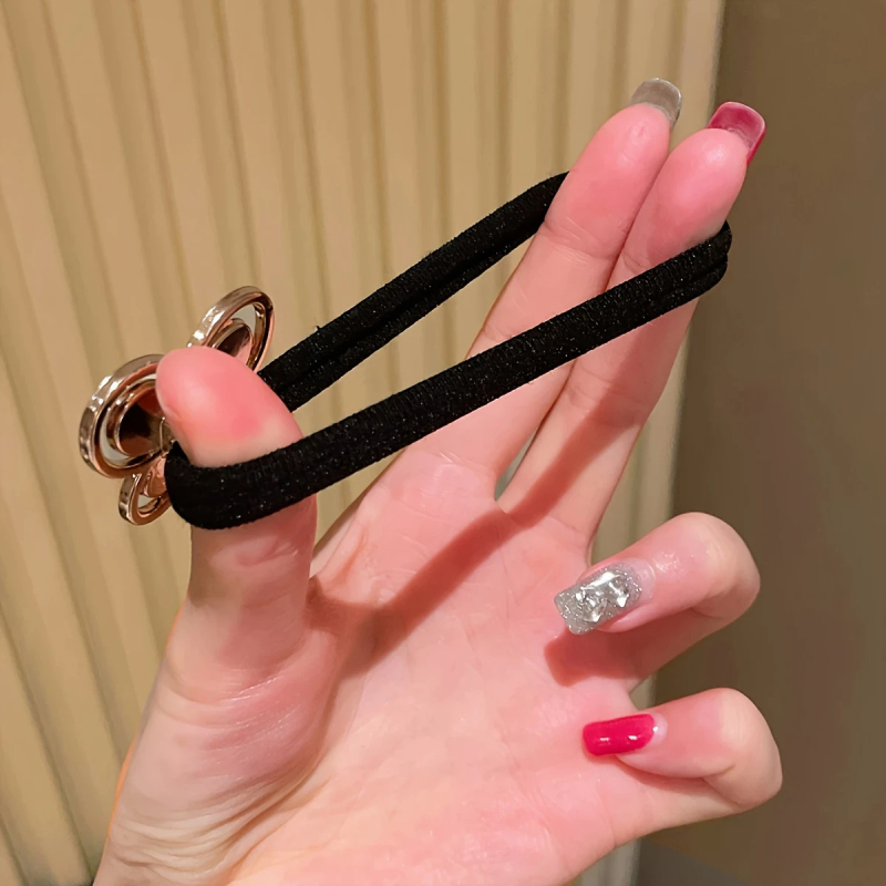 10 gabalėlių cirkonio imitacijos plaukų juostų, pasižyminčių prabangiu pojūčiu, madingais arklio uodegos ryšuliais, mieli, elastingi, paprasti ir elegantiški moterims