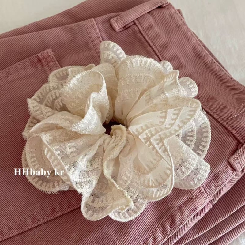 Bijeli dvostruki čipkasti prsten za kosu s debelim crijevom, dodaci za kosu, ženska tijara za princezu, prsten za kosu na stražnjoj strani glave, kuglasti prsten za kosu s repom, uže za kosu