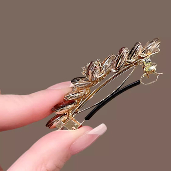 Φουρκέτα φουρκέτας υψηλής ποιότητας με κρυστάλλινο λουλούδι, εξαιρετικό κλιπ άνοιξης για τη μητέρα, κομψή φουρκέτα δεμένη στο πίσω μέρος του κεφαλιού, κομψό αξεσουάρ μαλλιών