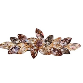 Φουρκέτα φουρκέτας υψηλής ποιότητας με κρυστάλλινο λουλούδι, εξαιρετικό κλιπ άνοιξης για τη μητέρα, κομψή φουρκέτα δεμένη στο πίσω μέρος του κεφαλιού, κομψό αξεσουάρ μαλλιών