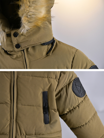 Παιδικό μπουφάν μεσαίου μήκους με βαμβακερή επένδυση σε κορεατικό στιλ, με χοντρό και αφράτο γιακά, χειμωνιάτικο παλτό για κορίτσια, αγόρια, διπλό τράβηγμα στο κεφάλι, μακρύ μέχρι το γόνατο