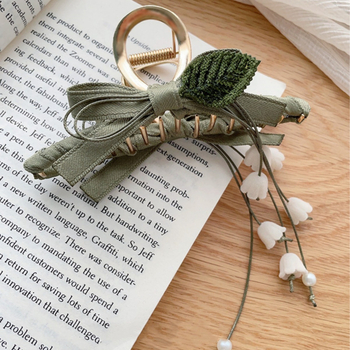 Νέο Suzuki Orchid Tassel Large Grab Clip του 2024, Κομψό κλιπ Shark Clip υψηλής ποιότητας, αξεσουάρ μαλλιών Fairy Vintage