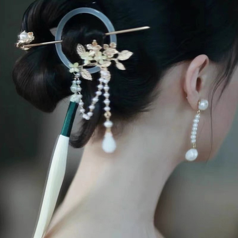 Antikvariniai plaukų žiedai, ilgi kutais, galiniai plaukų spaudimo žiedai, segtukai, Hanfu galvos apdangalai, paprasti, tingūs, retro stiliaus plaukų aksesuarai, draudžiami segtukai moterims.