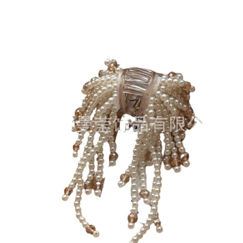 Κομψό γυναικείο κλιπ μαλλιών με χάντρες από μαργαριτάρι, μισό δέσιμο στο κεφάλι, κλιπ με ελατήριο, Advanced Sense Niche Design, μικρό κλιπ για το κεφάλι