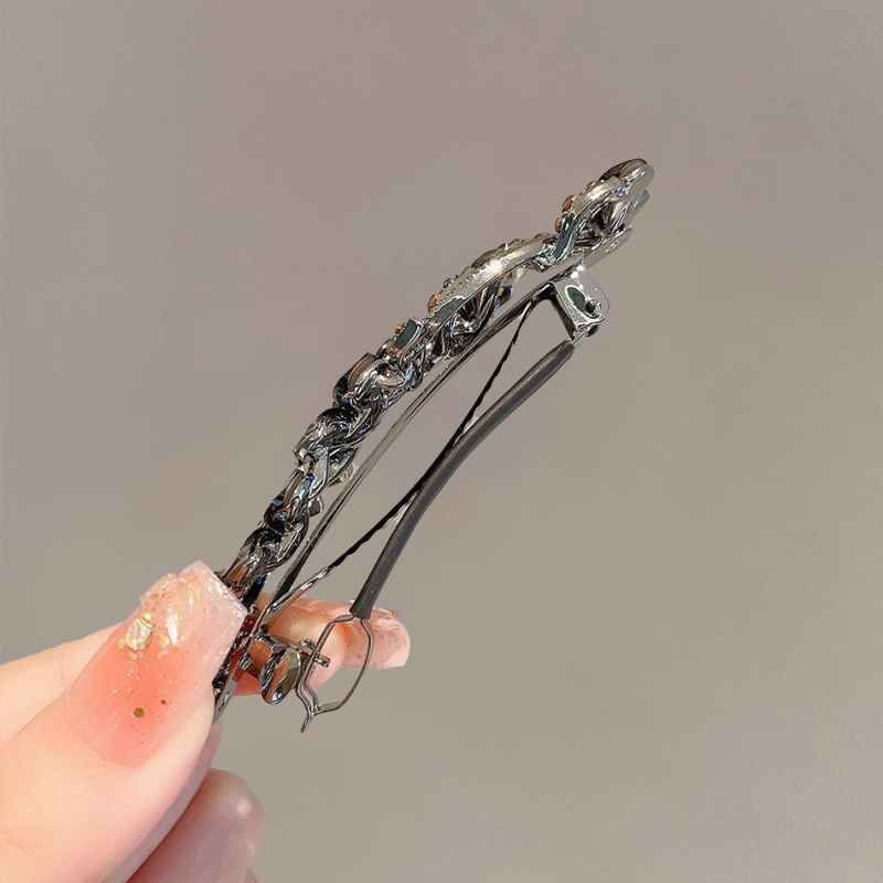 Nova visokokvalitetna opsidijanska ukosnica s cvijetom i proljetnom kopčom za kosu, ukosnica za kosu s temperamentnom kopčom, pribor za kosu, kopča s jednom riječi, veleprodaja