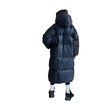 Meiteņu dūnu jaka, gara, 2023. gada, jauna, sieviešu, moderna, sabiezināta ceļgala 90. līmeņa, balta, pīles dūnu ziemas mētelis, moderns