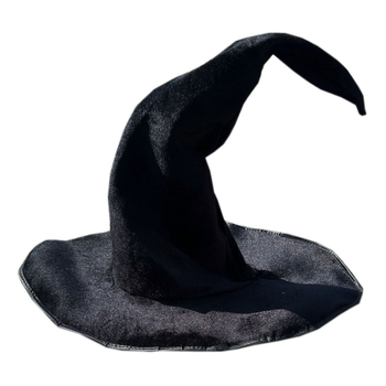 Σε απόθεμα καπέλο μάγισσας για το Halloween με ιστό αράχνης, μαύρο βελούδινο καπέλο μάγισσας για το κεφάλι, καπέλο μάγισσας με στριφτό κεφάλι