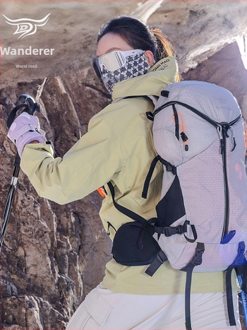 Ceļotāju alpīnisma soma 45 5L āra lielas ietilpības mugursoma viegla pārgājienu mugursoma atpūtas sporta somas pielāgošana