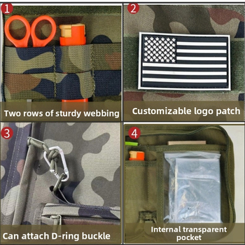 Āra sporta dokumentu soma Daudzfunkcionāla militārā ventilatora maskēšanās maka taktiskā soma Atslēgu glabāšanas soma Vairumtirdzniecība Pārnēsājama