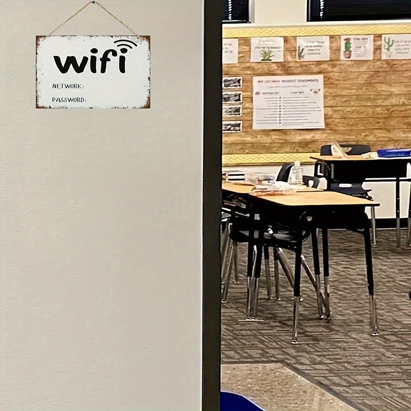 Határokon átnyúló temu új lakberendezési nappali hálószoba wifi jelszójelző fa logó kreatív dekorációs kártya