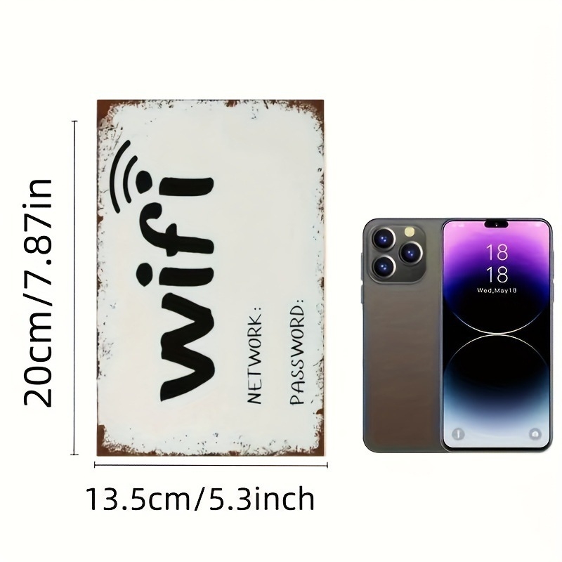 Határokon átnyúló temu új lakberendezési nappali hálószoba wifi jelszójelző fa logó kreatív dekorációs kártya