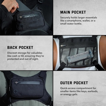 Spot Cross-Border Amazon kültéri mellkastáska férfi multifunkcionális edző-, futó-, túrázó-, fitnesz- és taktikai táska