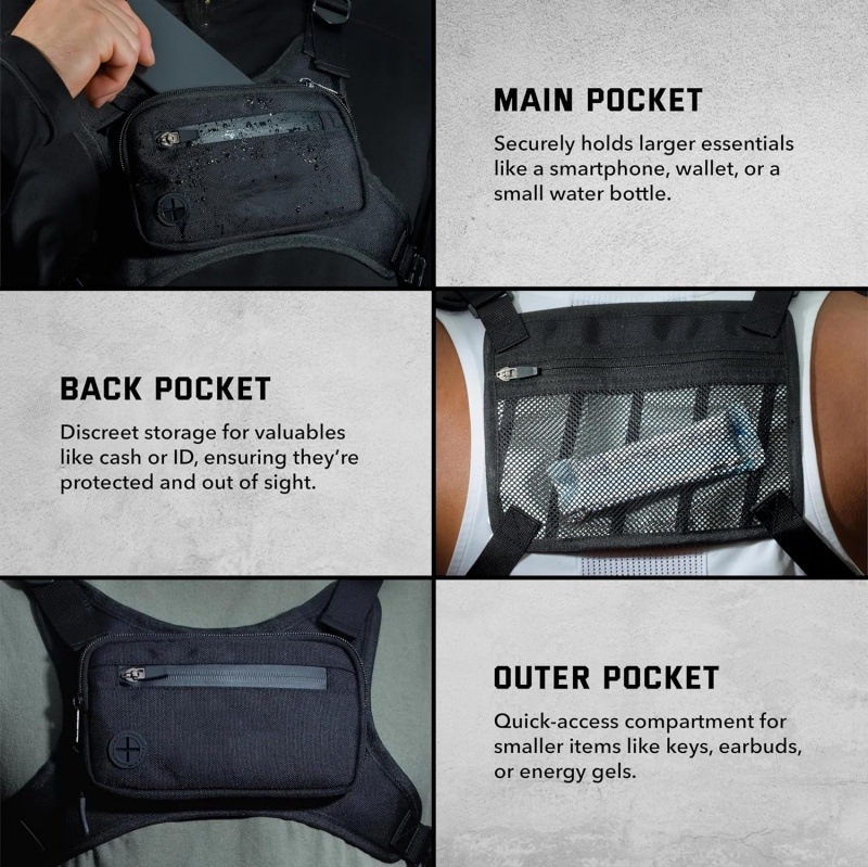 Spot Cross-Border Amazon kültéri mellkastáska férfi multifunkcionális edző-, futó-, túrázó-, fitnesz- és taktikai táska