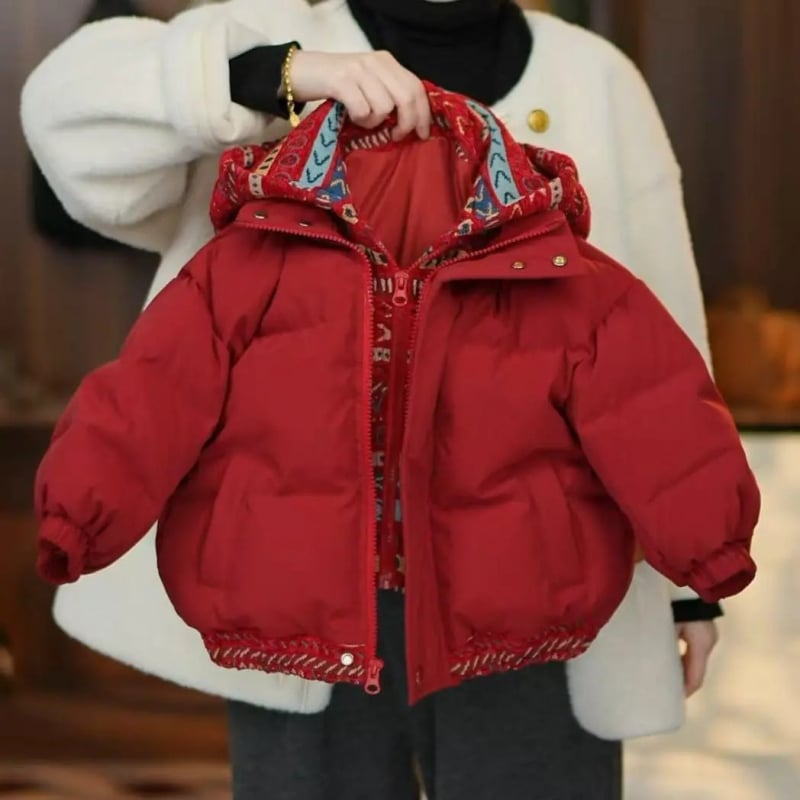 M215 Îmbrăcăminte nouă de iarnă pentru fetițe, haine de exterior îngroșate în stil coreean, haine de exterior din bumbac căptușite cu fleece în stil pentru copii, jachete de iarnă cu căptușeală din bumbac și haine cu căptușeală din bumbac, la modă