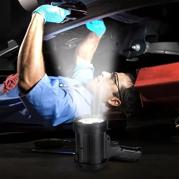 Διασυνοριακός φορητός προβολέας εξωτερικού χώρου με πλευρικό φως LED, κόκκινο και μπλε φλας, ηλιακός επαναφορτιζόμενος φορητός λαμπτήρας έκτακτης ανάγκης