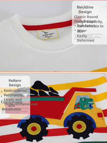 Piiriülene laste dressipluusitehase ümara kaelusega laste dressipluus pullover 2025 uus Euroopa ja Ameerika multifilmidega laste dressipluus ümara kaelusega