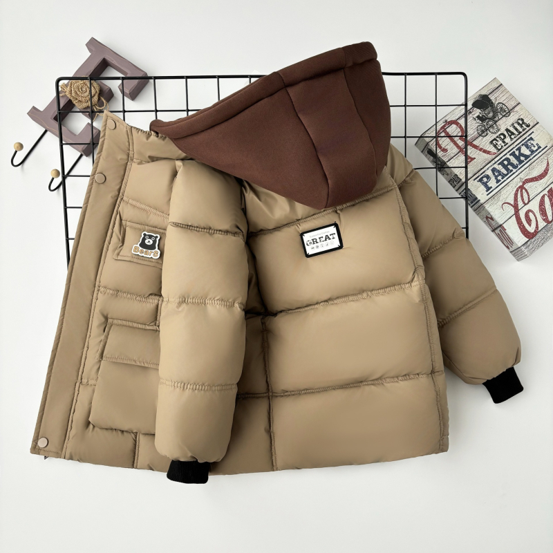 Djevojčicina jakna ravnog kroja s pamučnom podstavom, dječja zimska odjeća za 2025., elegantni zimski pamučni kaput za bebe, britanski stil