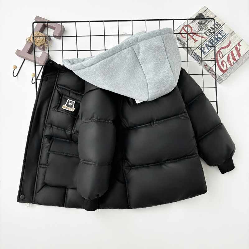 Djevojčicina jakna ravnog kroja s pamučnom podstavom, dječja zimska odjeća za 2025., elegantni zimski pamučni kaput za bebe, britanski stil