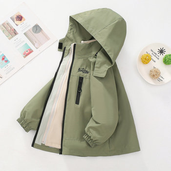 Αφαιρούμενο, τριών σε ένα, νέο στυλ, αντιανεμικό μπουφάν εξωτερικού χώρου με επένδυση φλις για αγόρια, φθινόπωρο και χειμώνας 2025